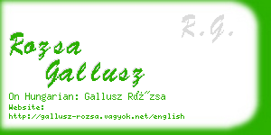 rozsa gallusz business card